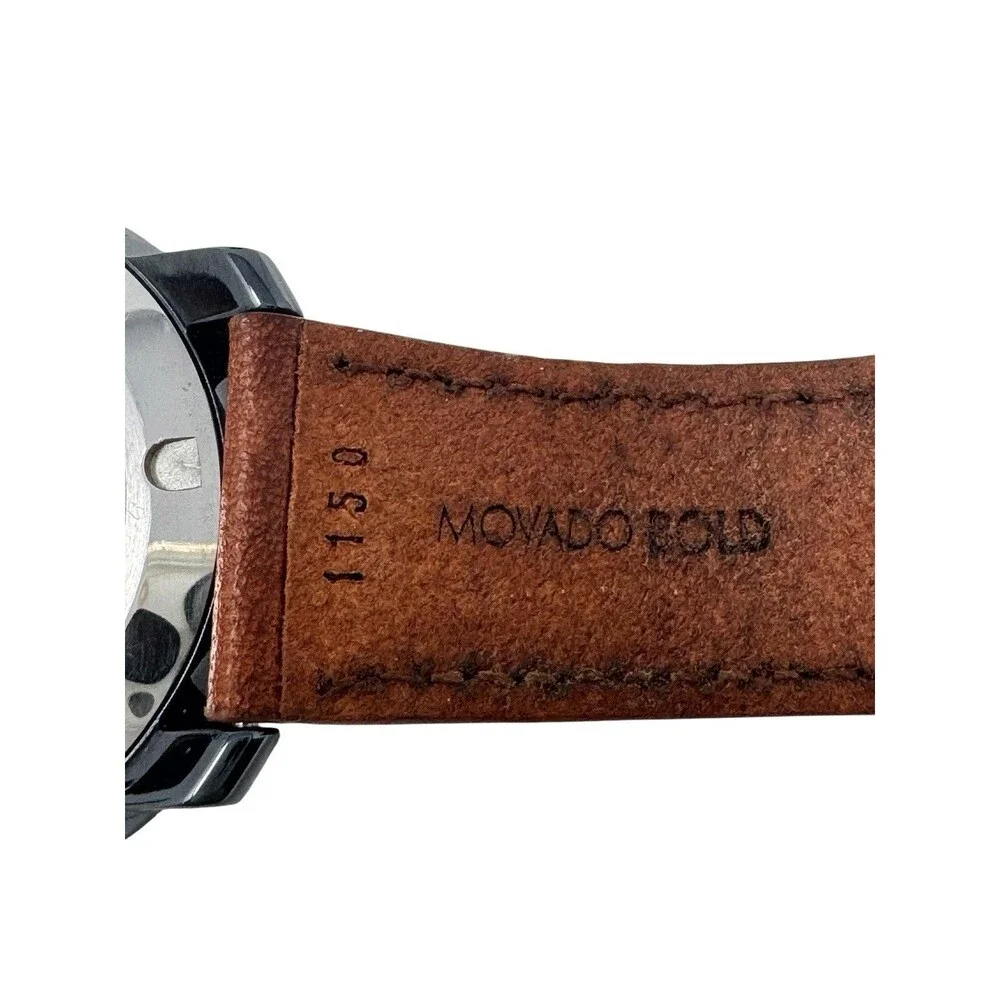 MOVADO BOLD EVOLUTION CHRONO COGNAC LTHR STRAP MEN'S WATCH
